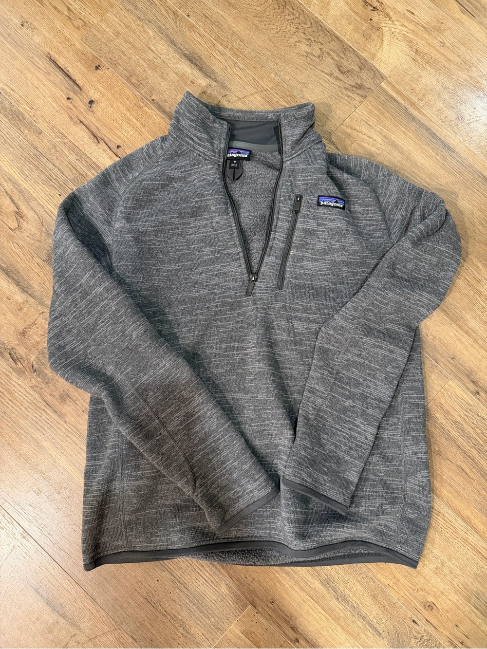 Patagonia Heather Gray Half-Zip Fleece Pullover